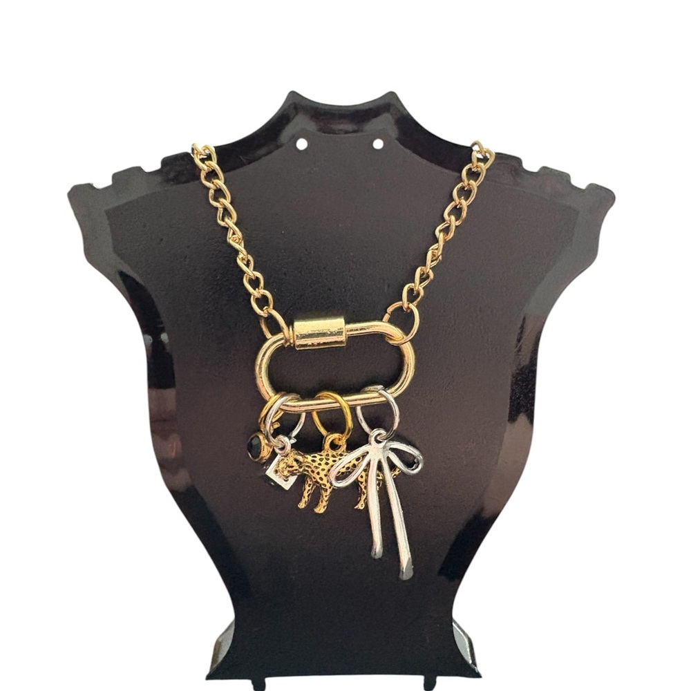 Gold and Silver Charm Necklace customizable